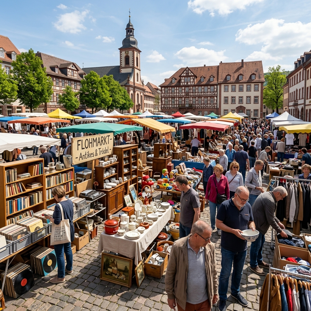 Barang-barang di Flohmarkt Jerman