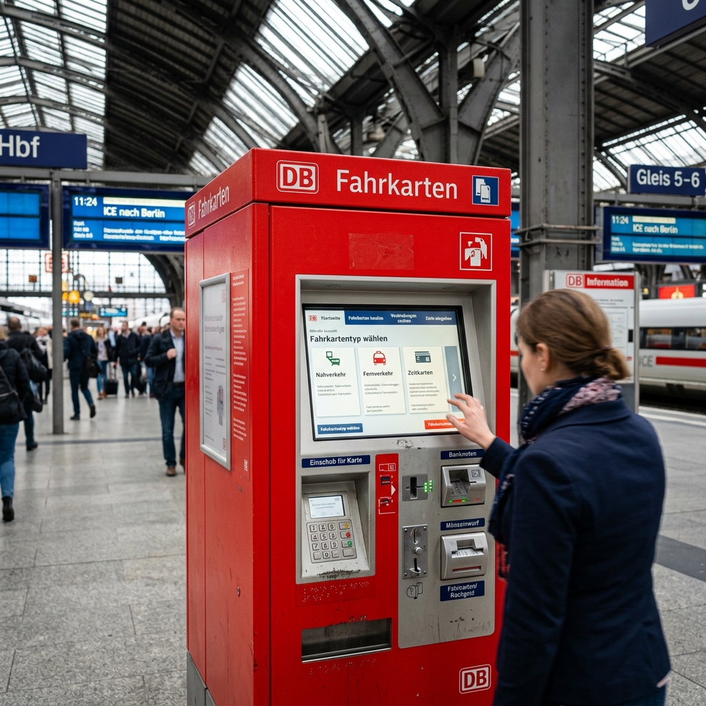 Ticketautomat di stasiun kereta Jerman